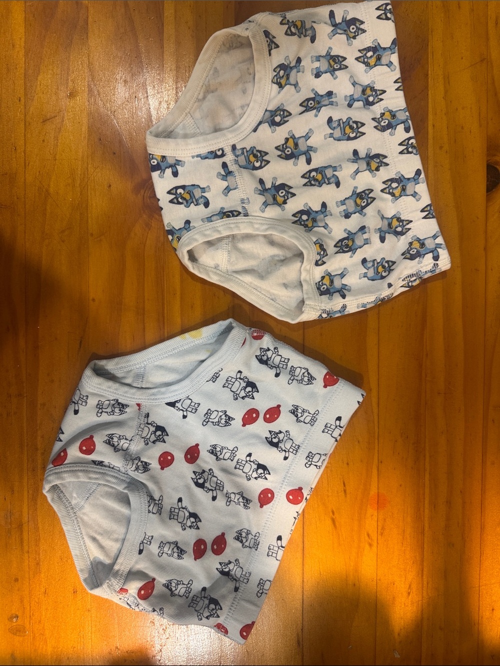 Hanna Andersson White Kids Underwear with Blue and Red Prints